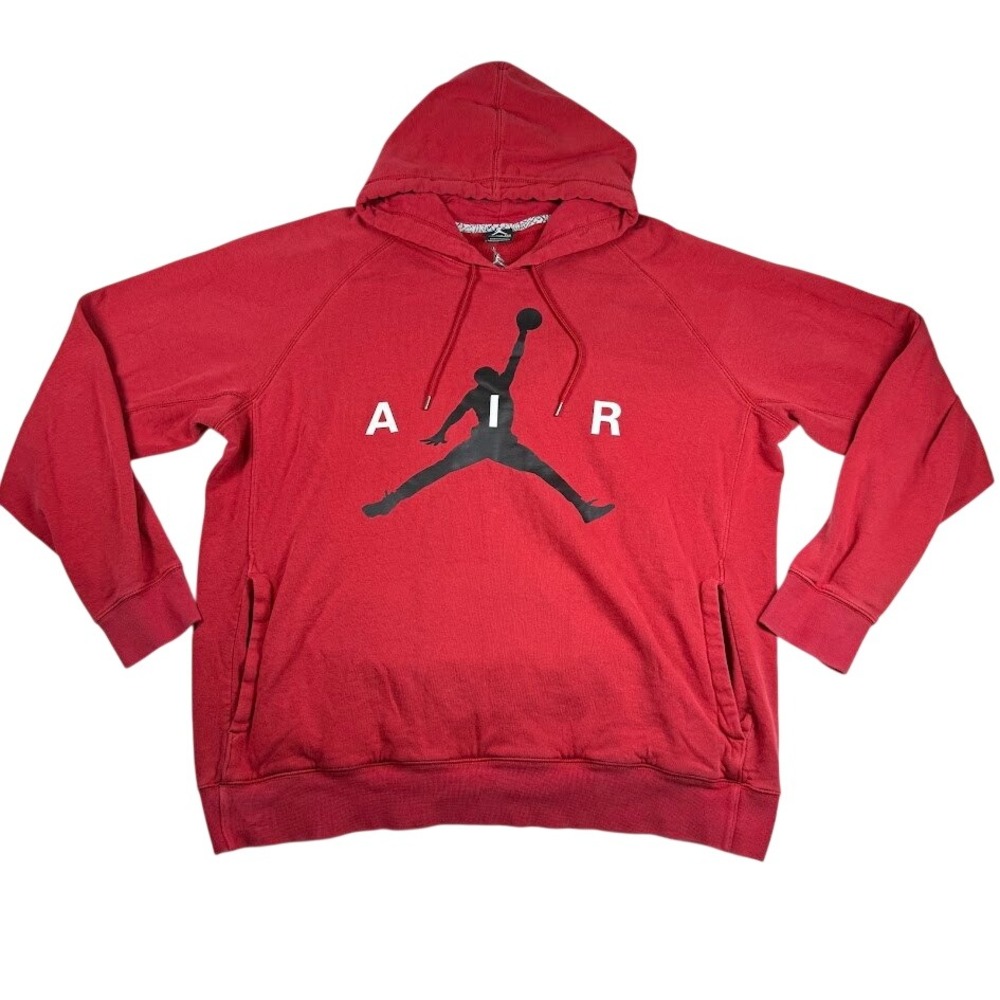 Jordan Jumpman Air Red Pullover Hoodie Mens XXL Fleece Sweatshirt Gym